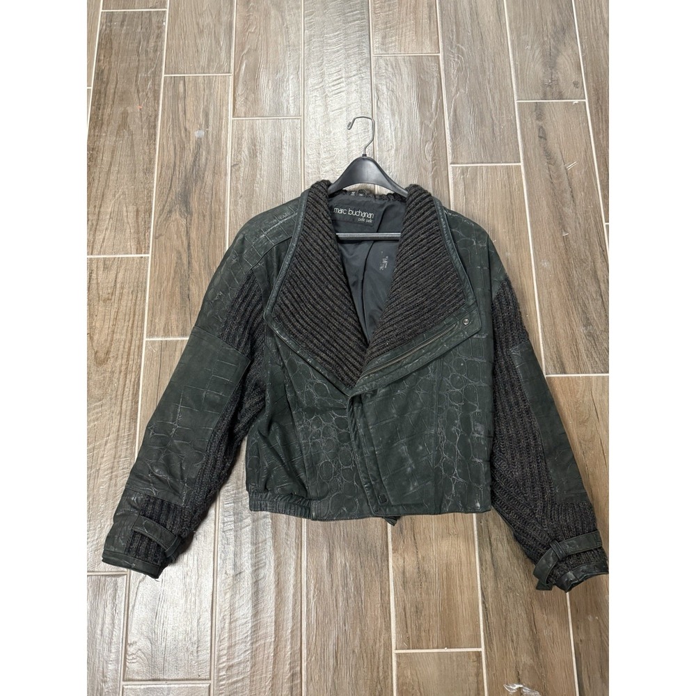 Marc Buchanan Pelle Pelle Black Leather Jacket Size 36 *WEAR*